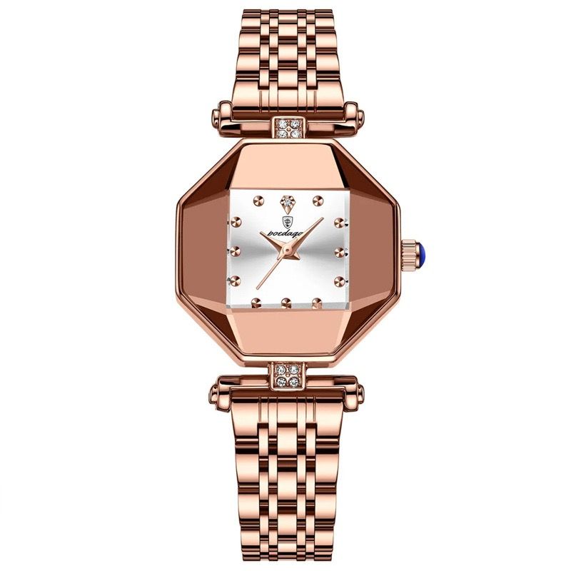 POEDAGAR 368 Women Watches Fashion Luxury Waterproof Quartz Watch Stainless Steel Reloj Top Brand Rose Gold Ladies Wristwatches