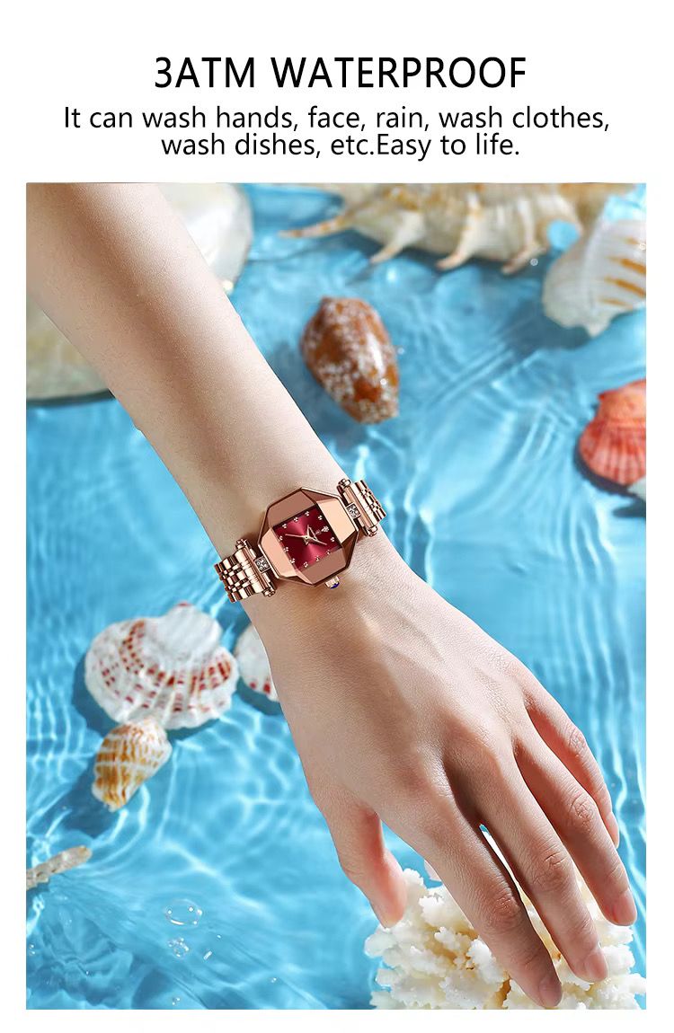 POEDAGAR 368 Women Watches Fashion Luxury Waterproof Quartz Watch Stainless Steel Reloj Top Brand Rose Gold Ladies Wristwatches