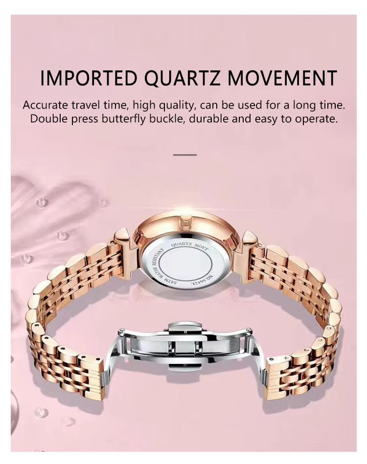 POEDAGAR 368 Women Watches Fashion Luxury Waterproof Quartz Watch Stainless Steel Reloj Top Brand Rose Gold Ladies Wristwatches