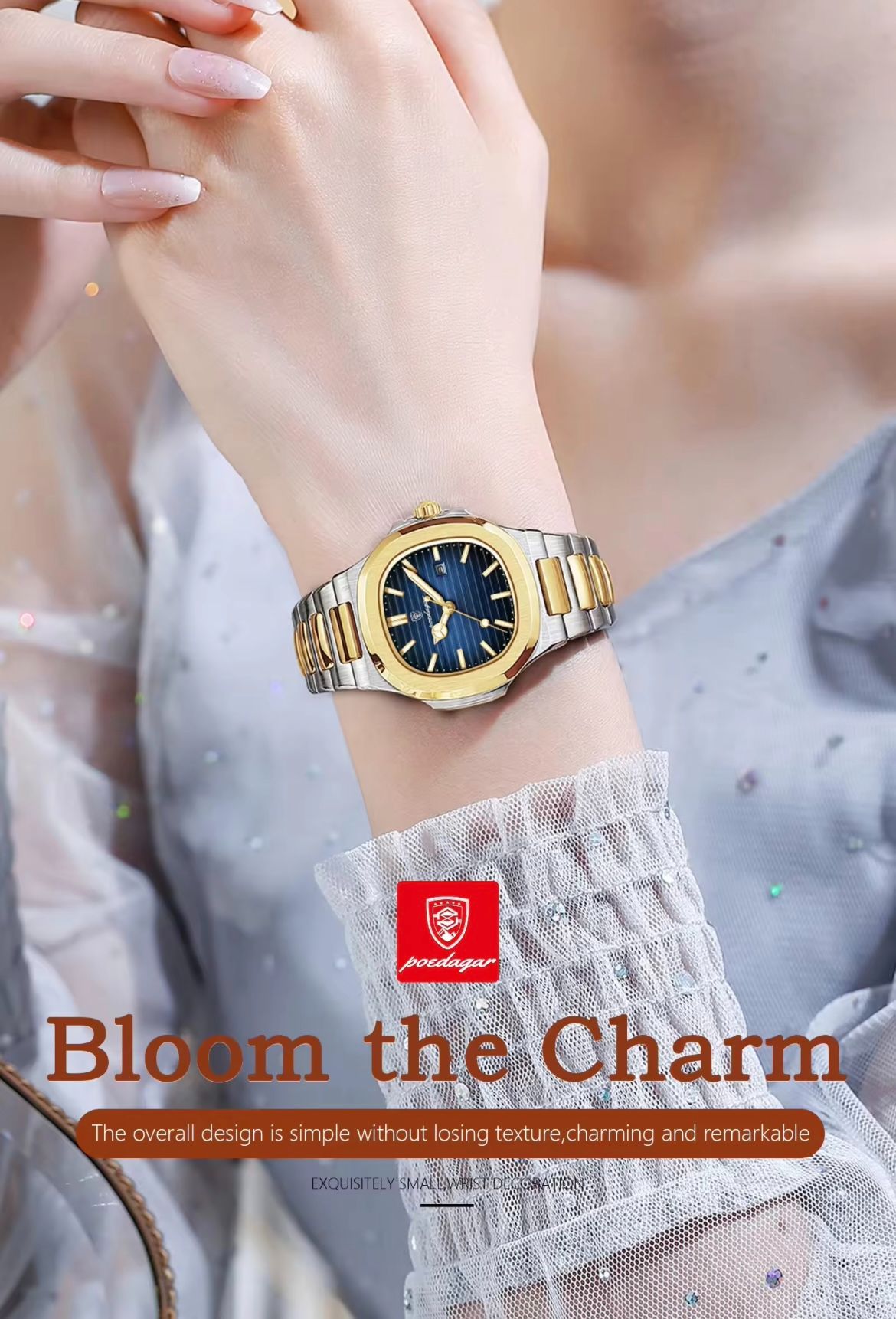 POEDAGAR 789 Women Leisure Quartz Watches Luminous Hands Night Light Fashion Stainless Steel Ladies Watch for Montre Femme Reloj