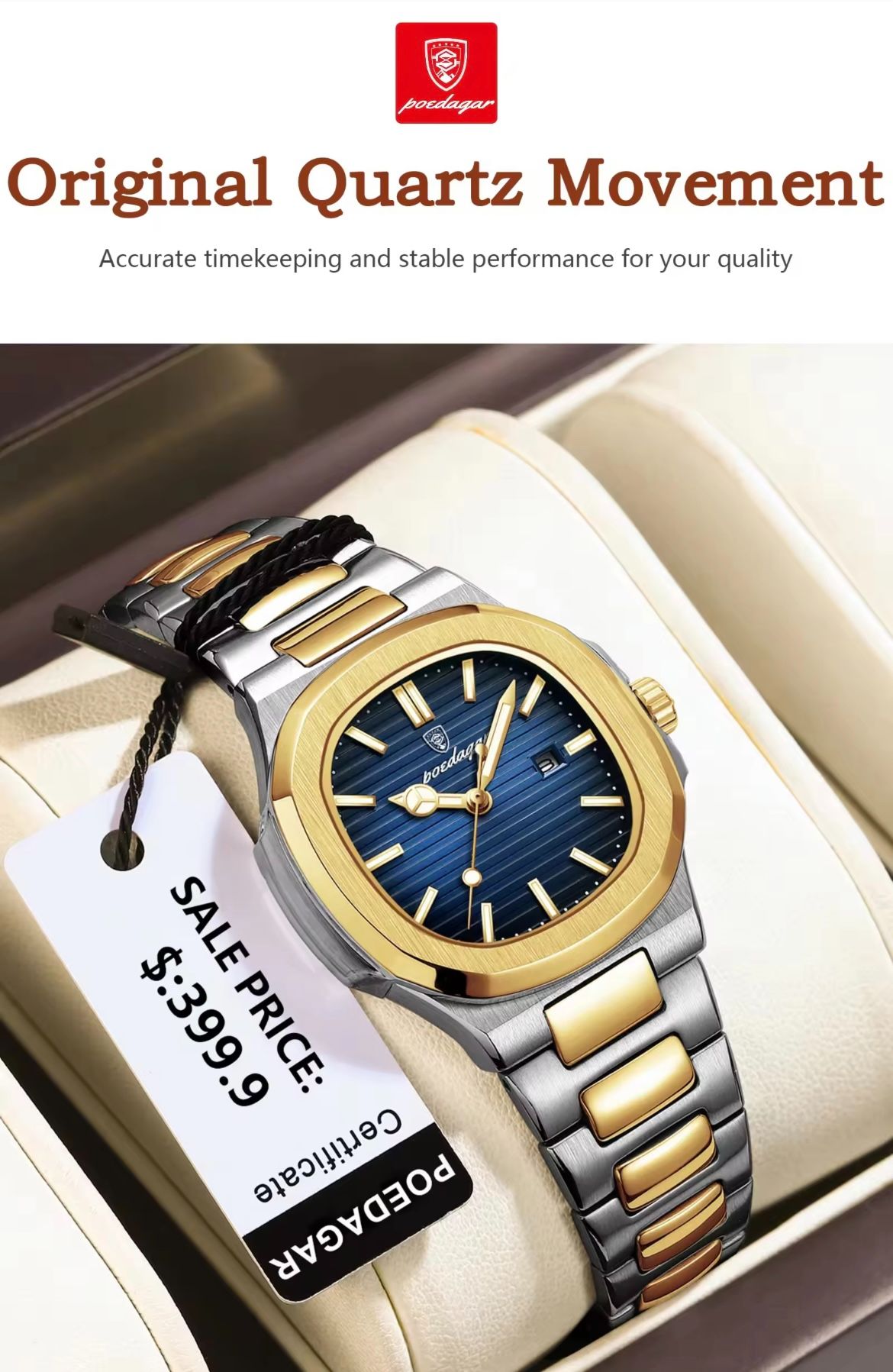 POEDAGAR 789 Women Leisure Quartz Watches Luminous Hands Night Light Fashion Stainless Steel Ladies Watch for Montre Femme Reloj