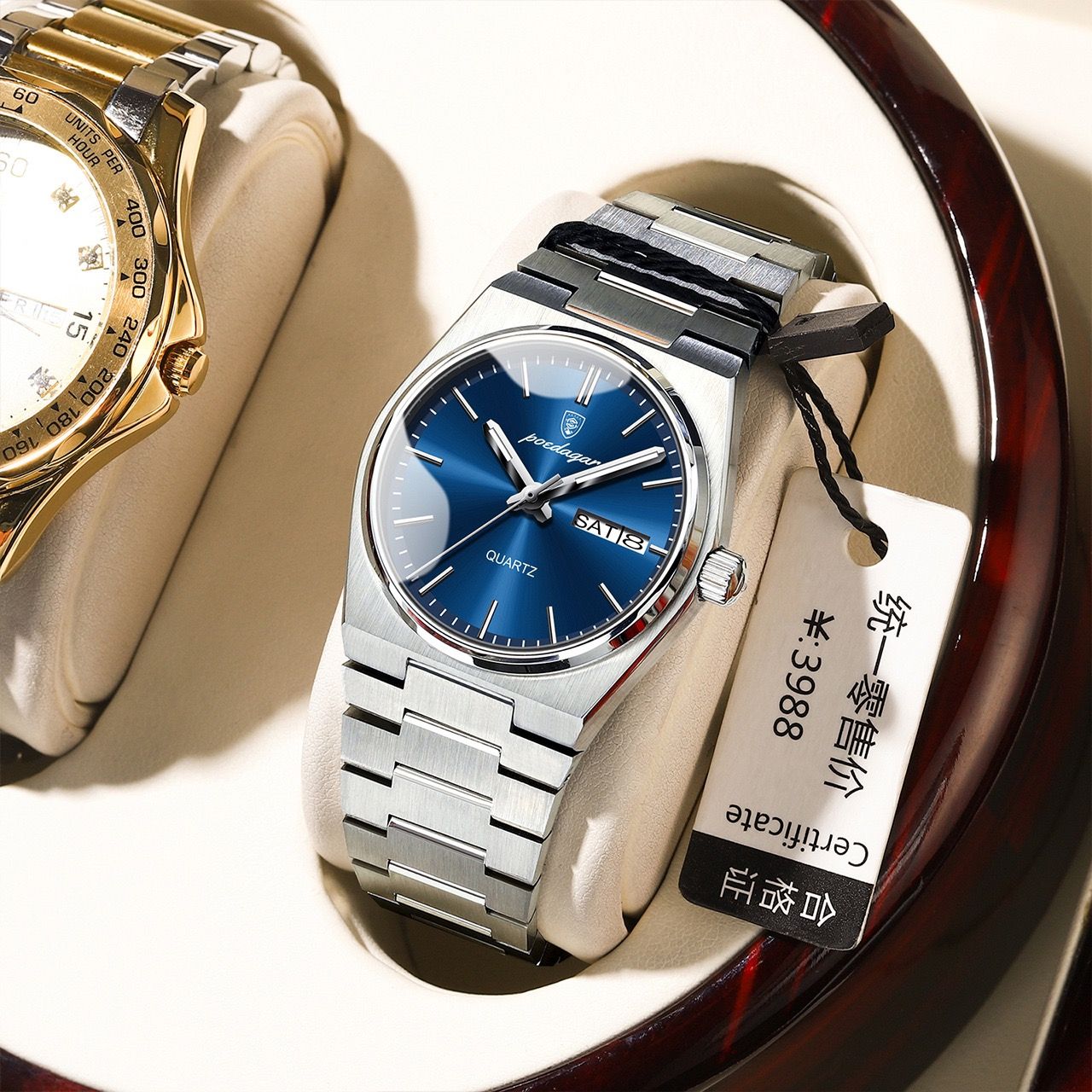 POEDAGAR 786 Ladies Elegant Quartz Watch Waterproof Luminous Luxury Watch Woman Date Week Stainless Steel Women's Watches Clock