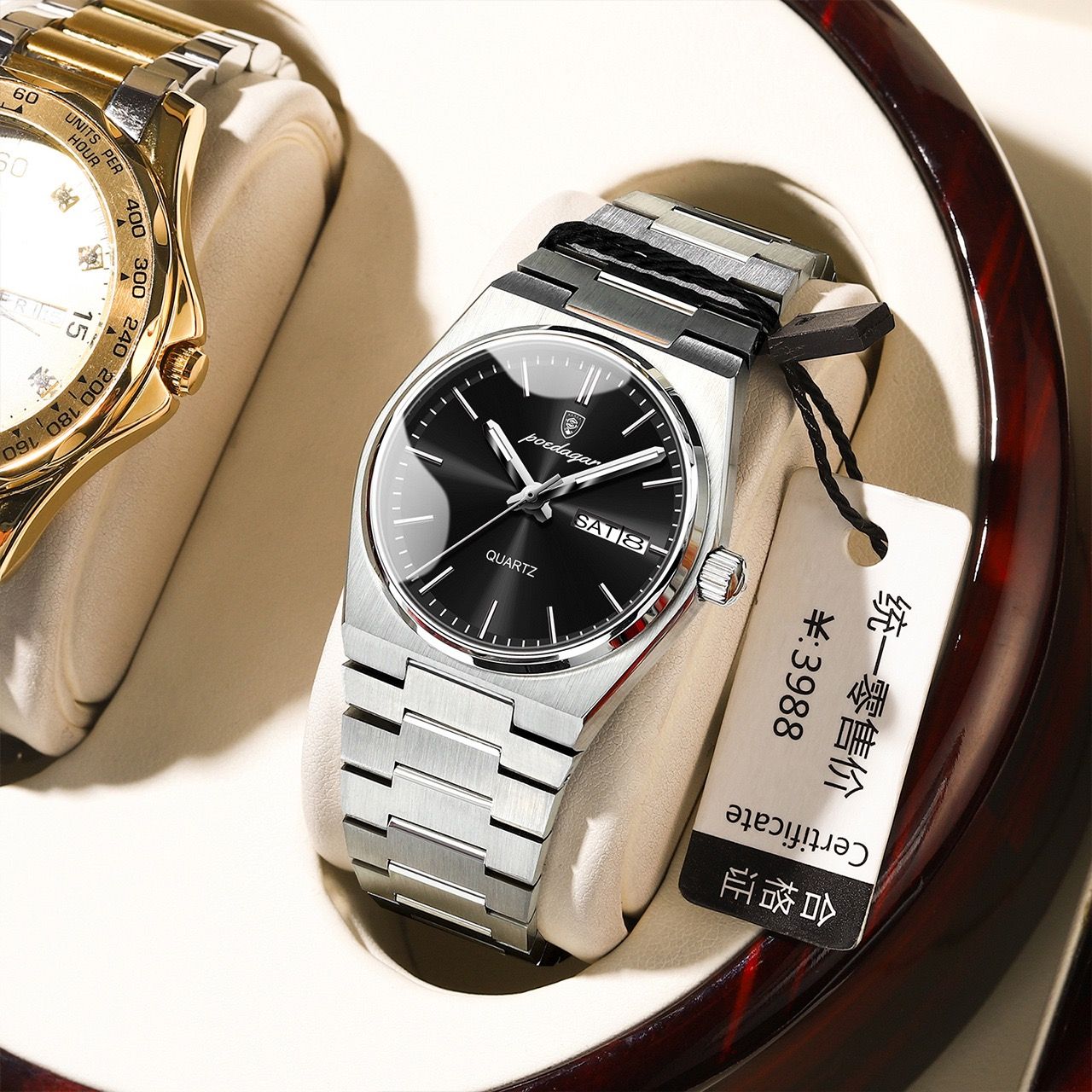 POEDAGAR 786 Ladies Elegant Quartz Watch Waterproof Luminous Luxury Watch Woman Date Week Stainless Steel Women's Watches Clock