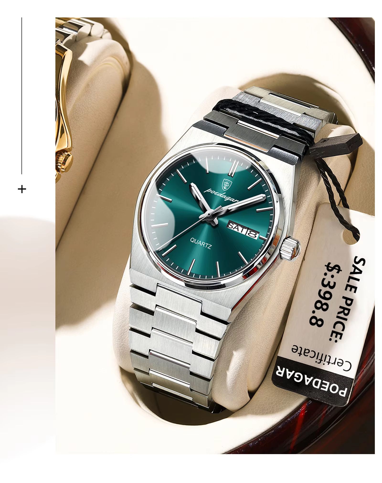 POEDAGAR 786 Ladies Elegant Quartz Watch Waterproof Luminous Luxury Watch Woman Date Week Stainless Steel Women's Watches Clock