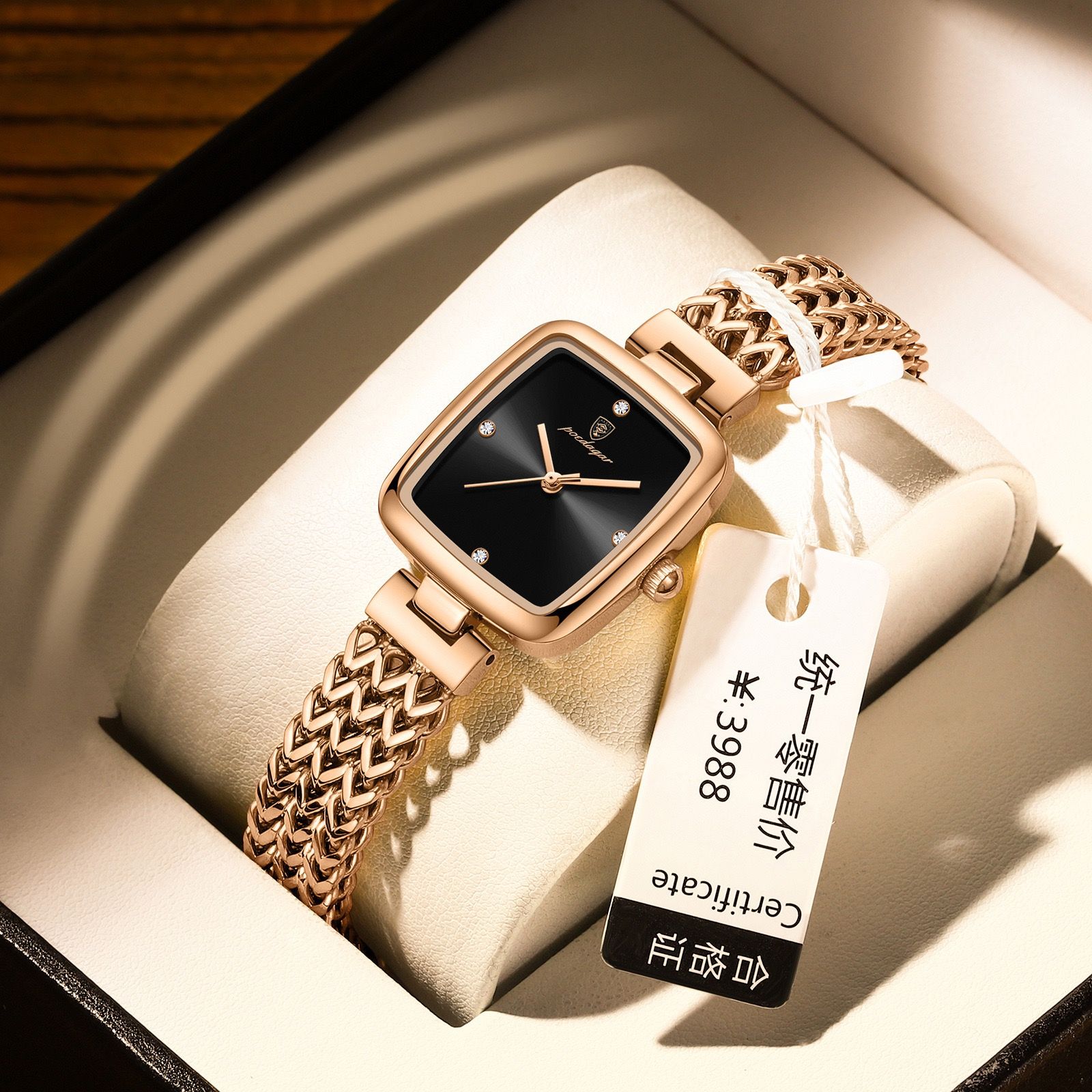 POEDAGAR 768 Luxury Woman Wristwatch Elegant Waterproof Stainless Steel Watch for Ladies Dress Diamond Quartz Women's Watches