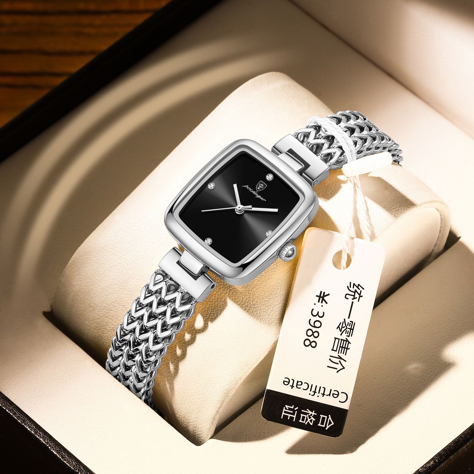 POEDAGAR 768 Luxury Woman Wristwatch Elegant Waterproof Stainless Steel Watch for Ladies Dress Diamond Quartz Women's Watches