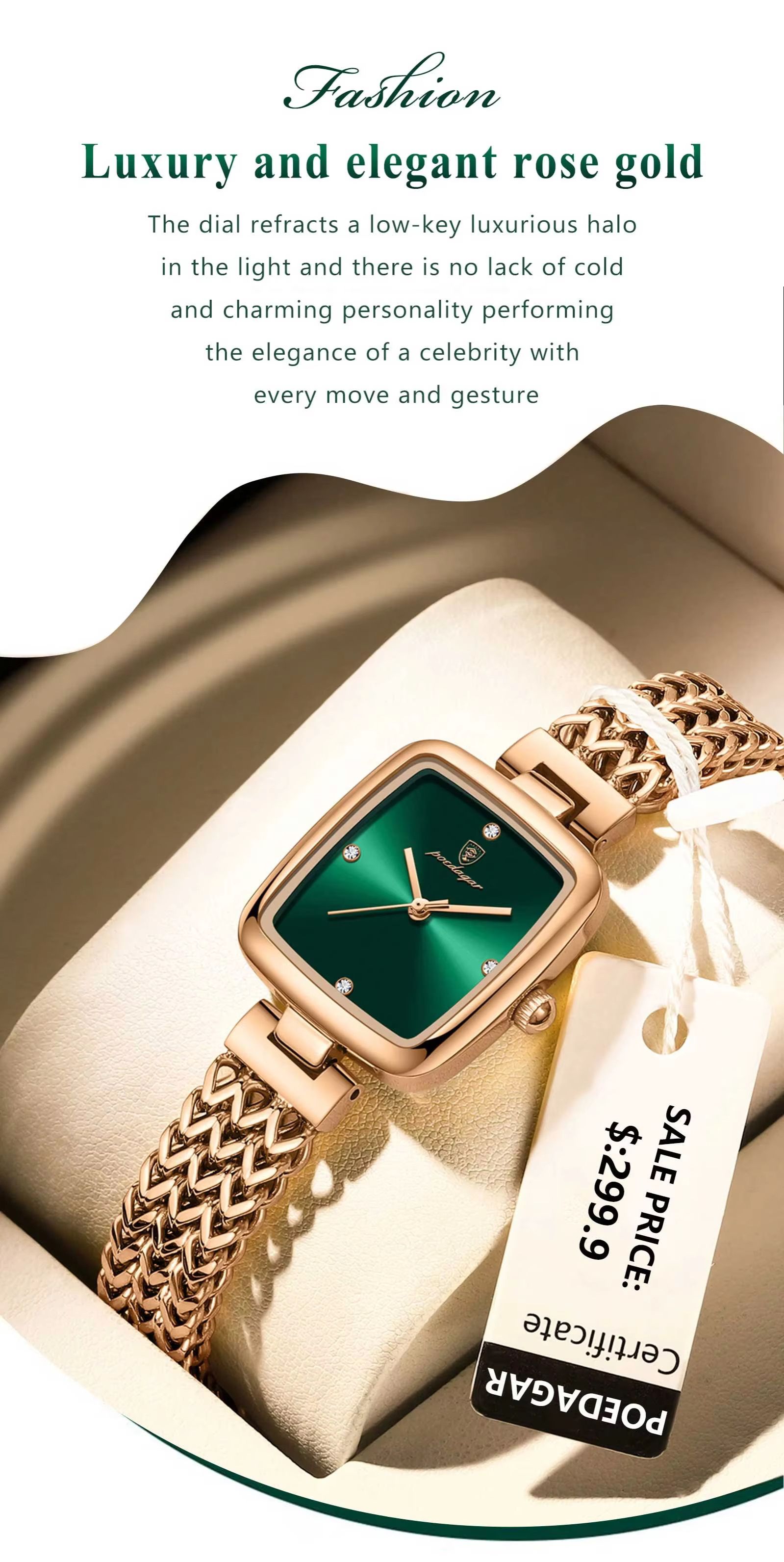 POEDAGAR 768 Luxury Woman Wristwatch Elegant Waterproof Stainless Steel Watch for Ladies Dress Diamond Quartz Women's Watches