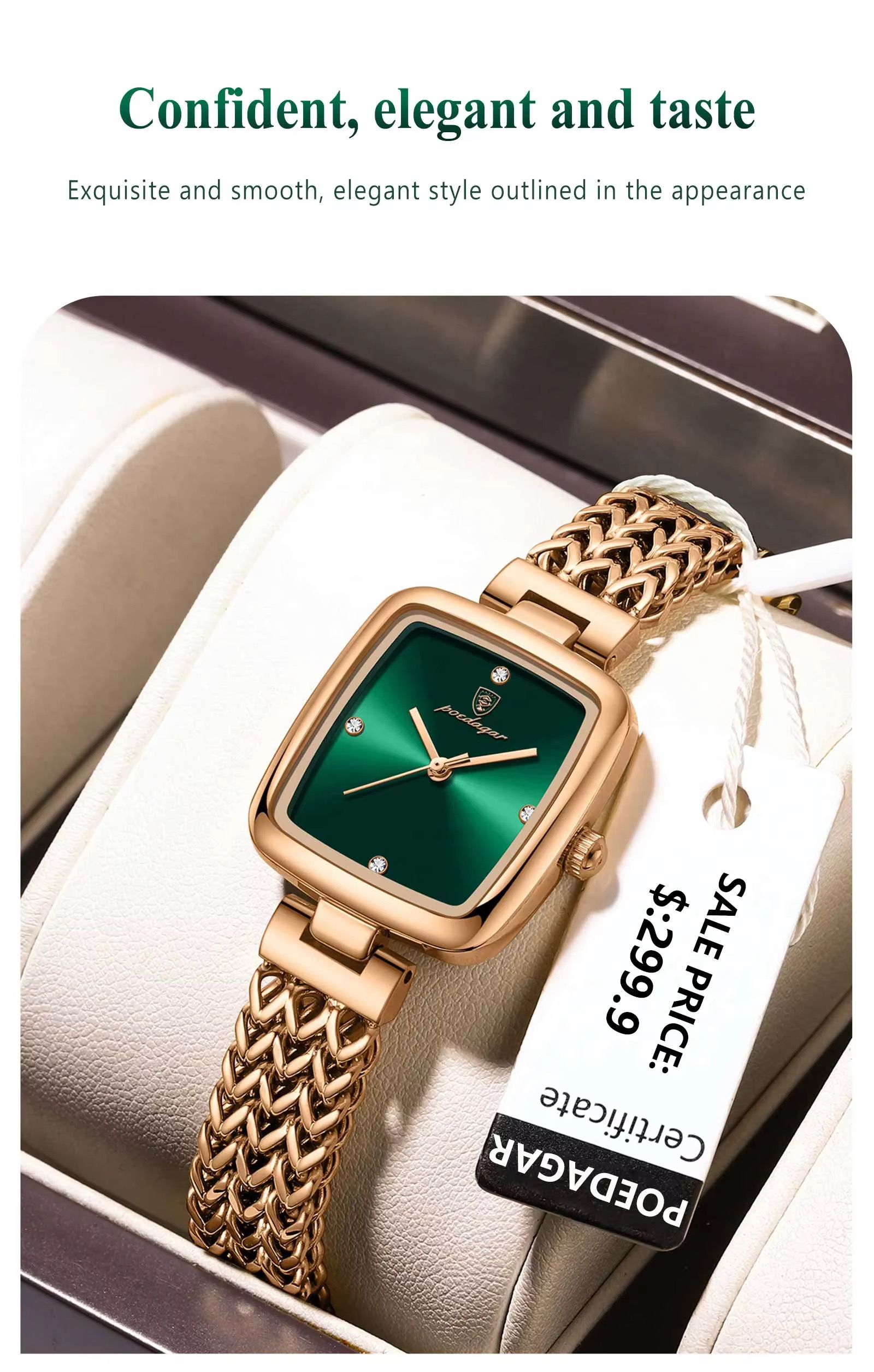 POEDAGAR 768 Luxury Woman Wristwatch Elegant Waterproof Stainless Steel Watch for Ladies Dress Diamond Quartz Women's Watches