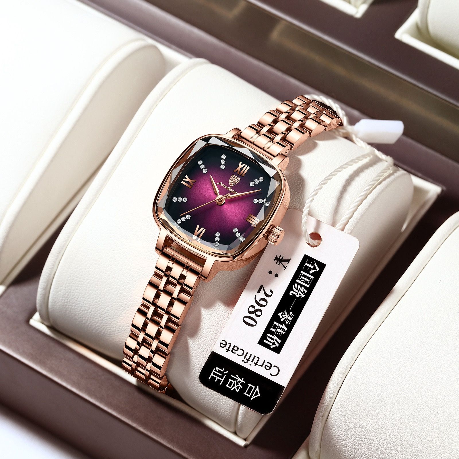 POEDAGAR 712 Luxury Crystal Women Quartz Watches Top Brand Relogio Fashion Diamond Ladies Watch Steel Wristwatch for Female
