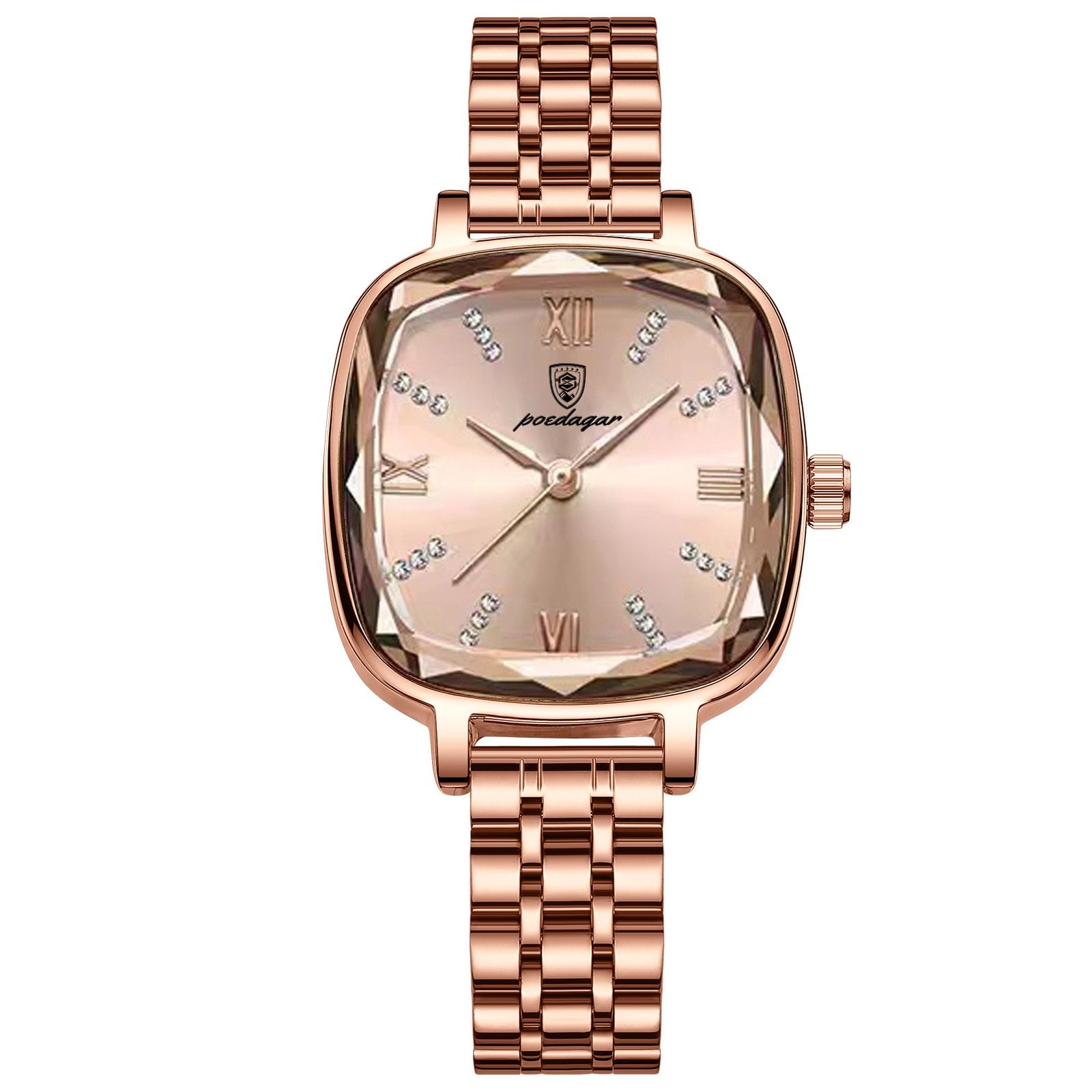 POEDAGAR 712 Luxury Crystal Women Quartz Watches Top Brand Relogio Fashion Diamond Ladies Watch Steel Wristwatch for Female