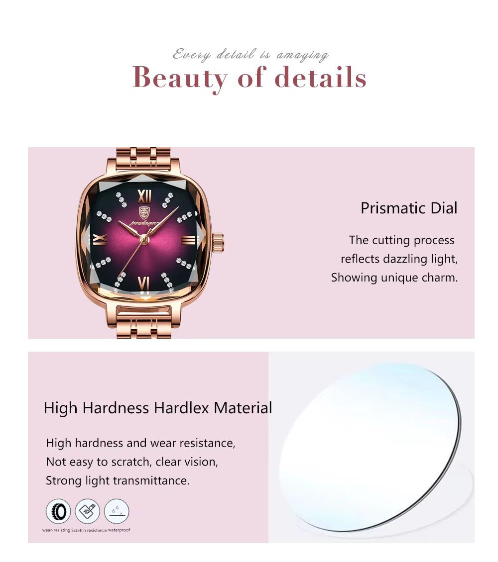 POEDAGAR 712 Luxury Crystal Women Quartz Watches Top Brand Relogio Fashion Diamond Ladies Watch Steel Wristwatch for Female
