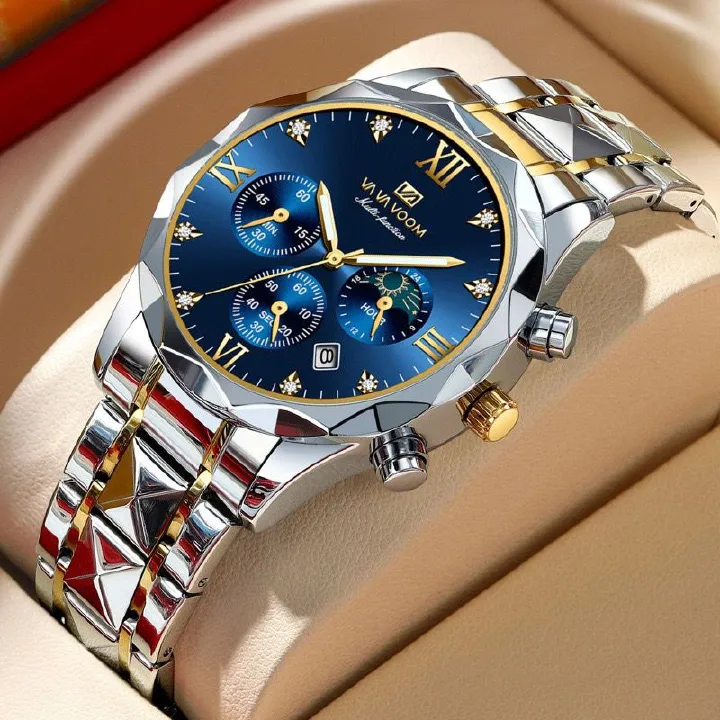 VA VA VOOM 2733 Hannah Martin Quartz Men's Watches Fashion Casual Calendar Luxury Sports Luminous Wristwatch for Mens Style Uhr