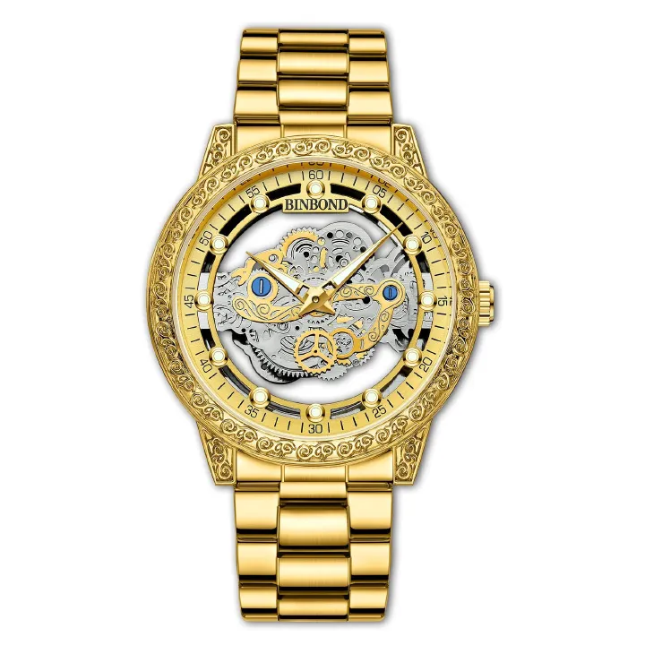 Binbond B1010 1010 Quartz Movement Stainless Steel Fashion Men's Sports Watches Men Waterproof Luminous Business Watch Man Watch