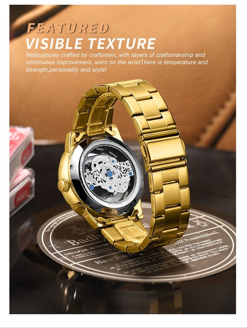 Binbond B1010 1010 Quartz Movement Stainless Steel Fashion Men's Sports Watches Men Waterproof Luminous Business Watch Man Watch