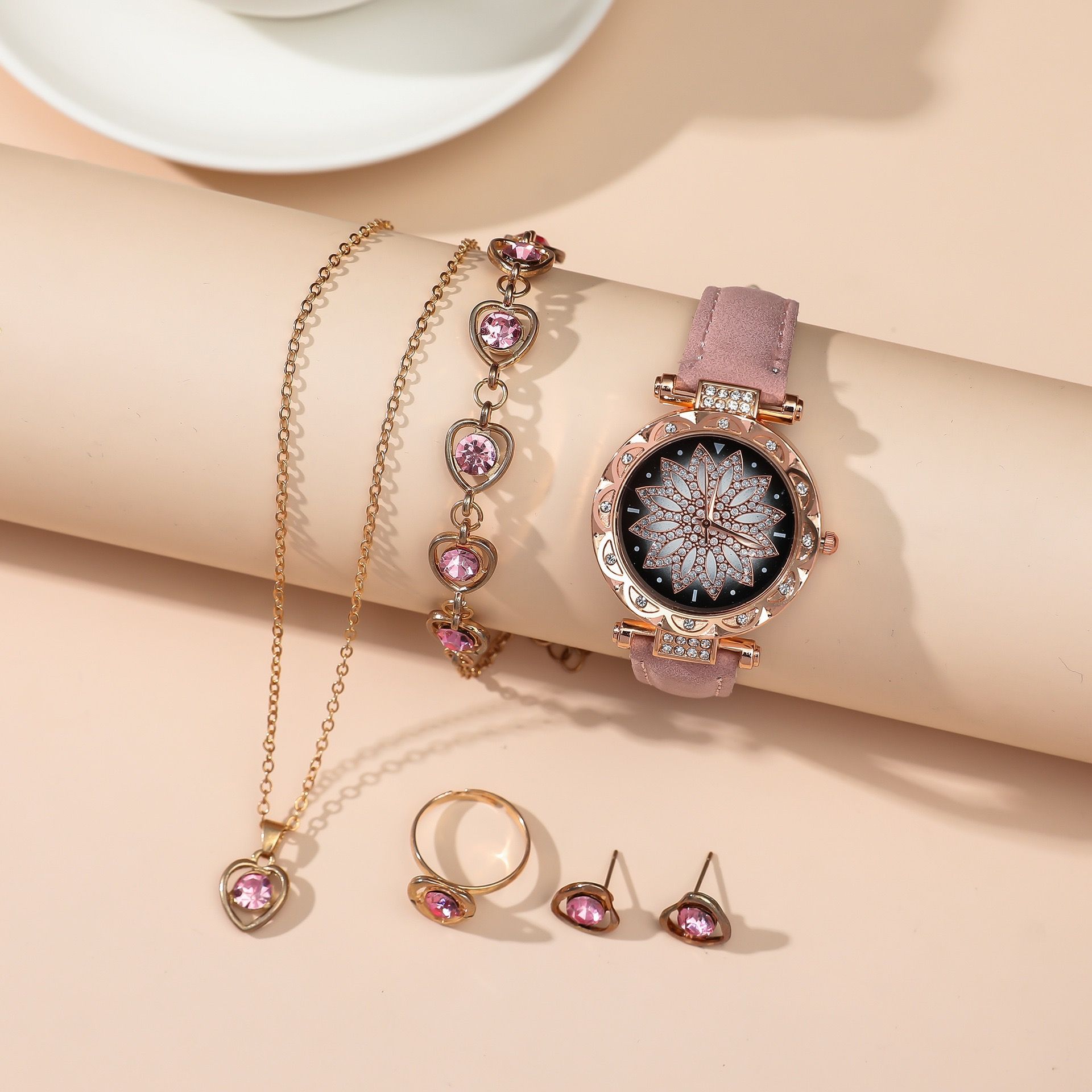 New A58 A68 Plus Women's Stainless Steel Smart Watch Gift Set with Diamond Set 8-in-1 Bluetooth Sports Watch Chronograph