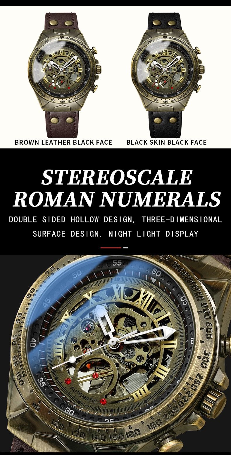 BINBOND A275 Fashion Mechanical Men's Watches Leather Strap Tourbillon Retro Leisure High End Brand Mechanical Watch for Men