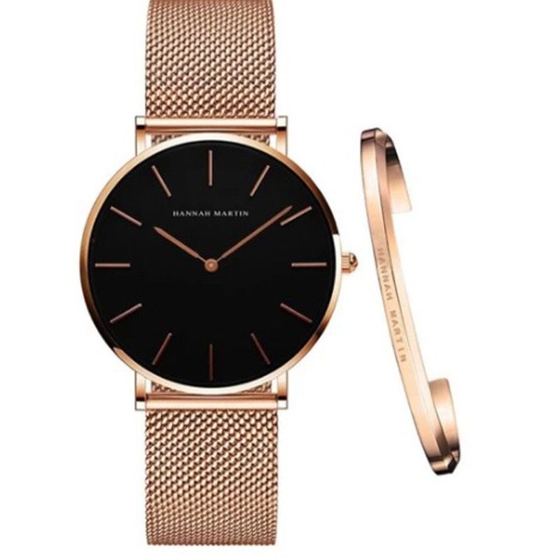 CC36 Hannah Martin Luxury Quartz Watch Waterproof Lady Original Brand Women Wristwatch with Bracelet for Girl Montre Femme Reloj