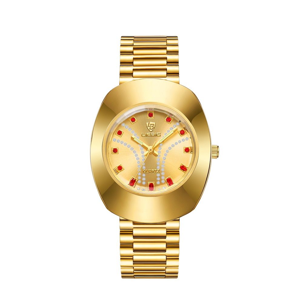SKMEI  L1021 LIEBIG Montres De Luxe Custom Stainless Steel Wrist Gold Japan Movement Watches Luxury Quartz Orologi Men Watcho Uomo