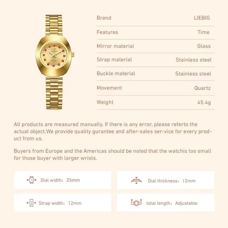 SKMEI  L1021 LIEBIG Montres De Luxe Custom Stainless Steel Wrist Gold Japan Movement Watches Luxury Quartz Orologi Men Watcho Uomo