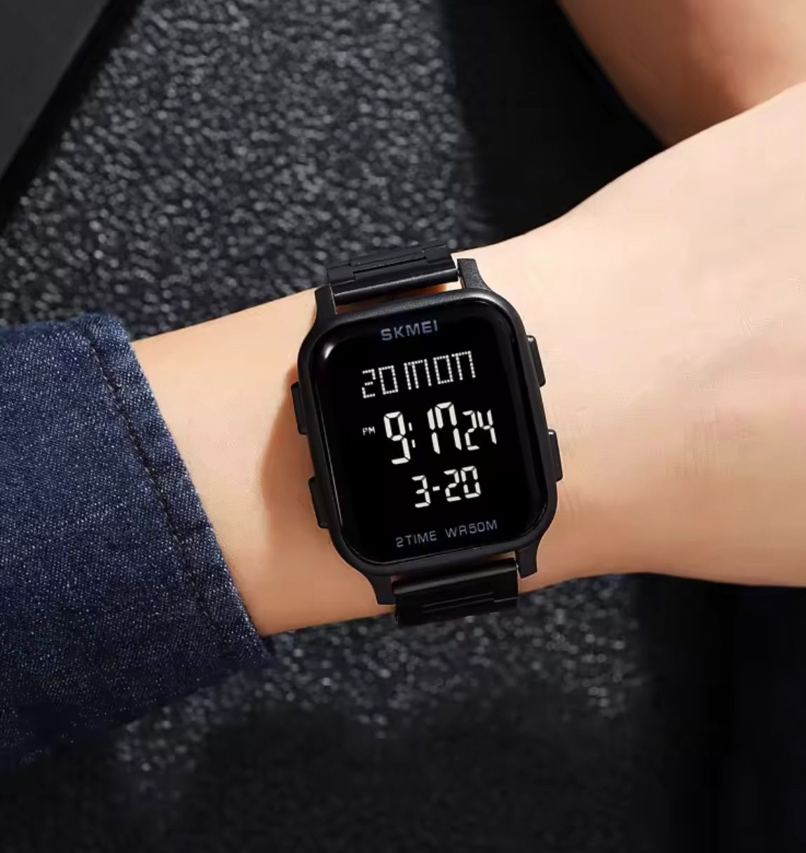 SKMEI 1859 Watches Sports Watches Analog Digital Stainless Steel Shock Led Wristwatches Relogio Masculino