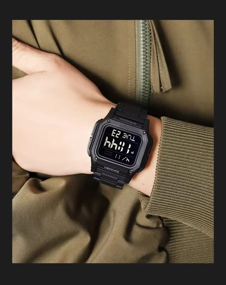 Skmei 2264 Watch Men Waterproof Dual Wristwatches Fashion Digital Electronic Movement LED Chronograph Alarm Clock Men's Watches