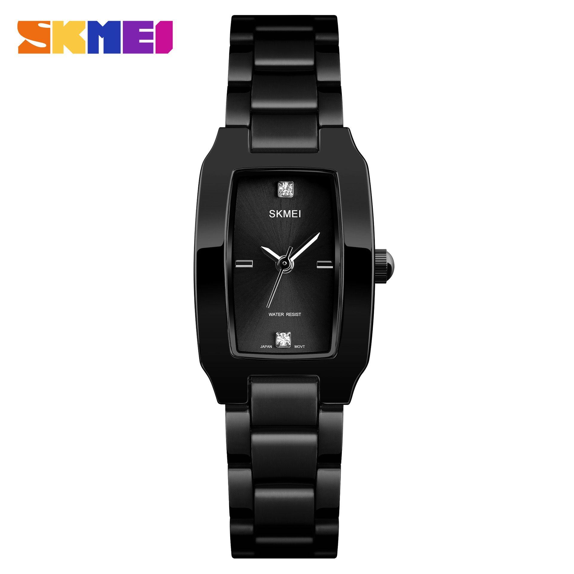 SKMEI 1400 Fashion Thin Casual Dress Luxury Silver Ladies Rhinestone Waterproof Women Watches