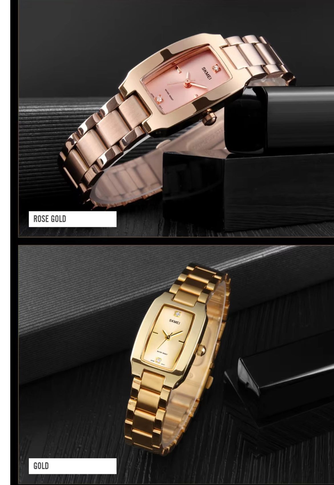 SKMEI 1400 Fashion Thin Casual Dress Luxury Silver Ladies Rhinestone Waterproof Women Watches