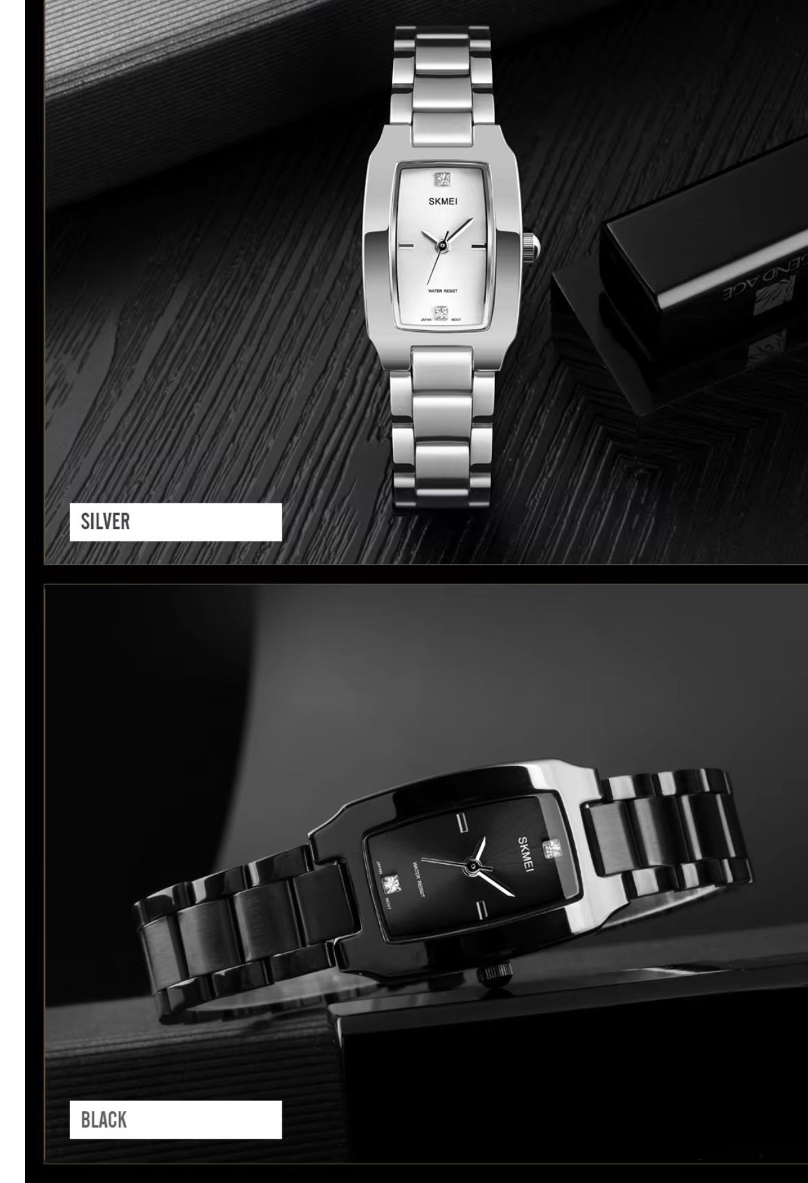 SKMEI 1400 Fashion Thin Casual Dress Luxury Silver Ladies Rhinestone Waterproof Women Watches