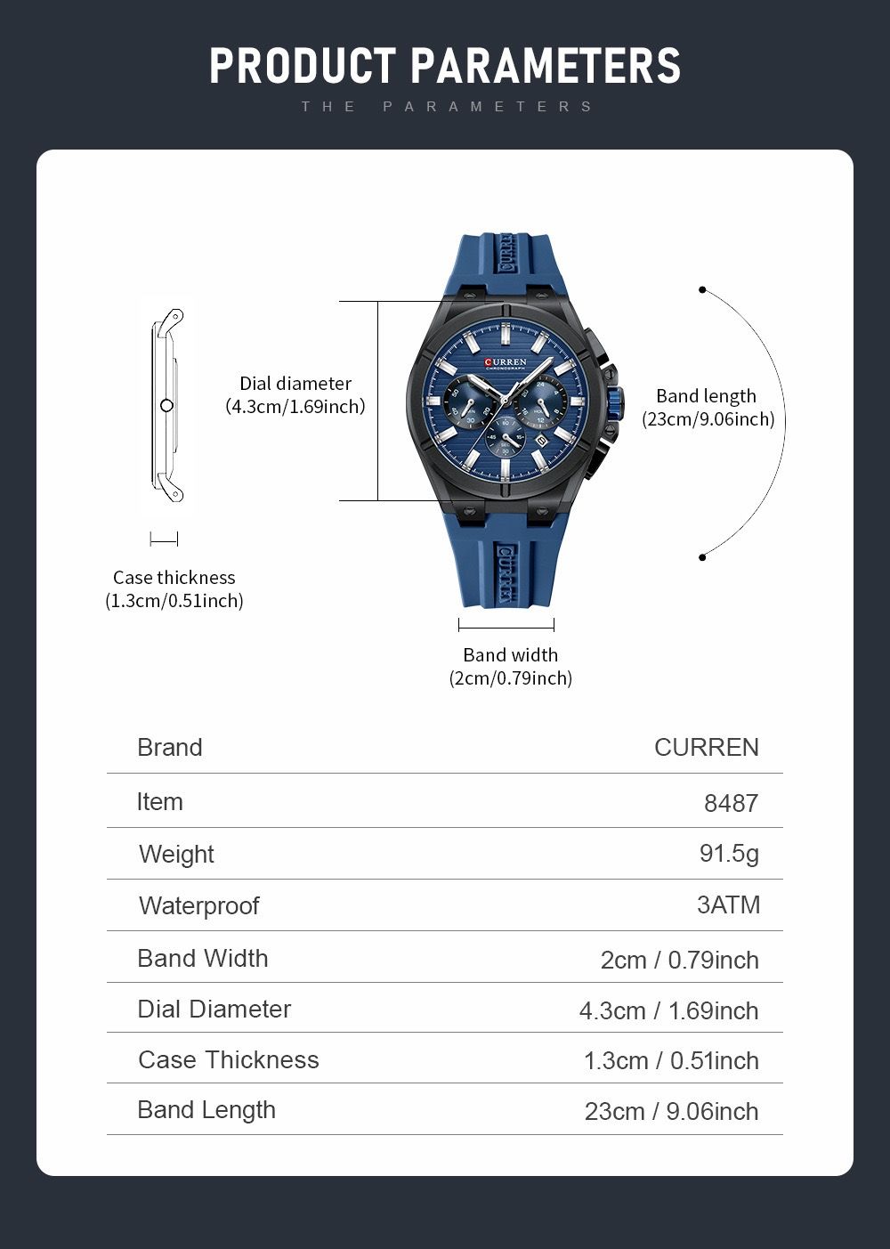 CURREN 8487 Top Brand Men's Sport Quartz Watch Men Silicone Chronograph Quartz Wristwatch Calendar Male Clock Relogio Masculino