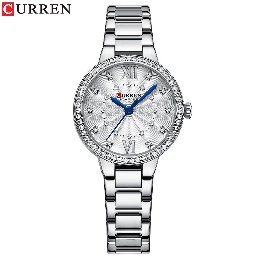 CURREN 9085 Simple Women's Quartz Watch Waterproof Stainless Steel Strap Women's Business Gentle Style Watch for Friends Gift