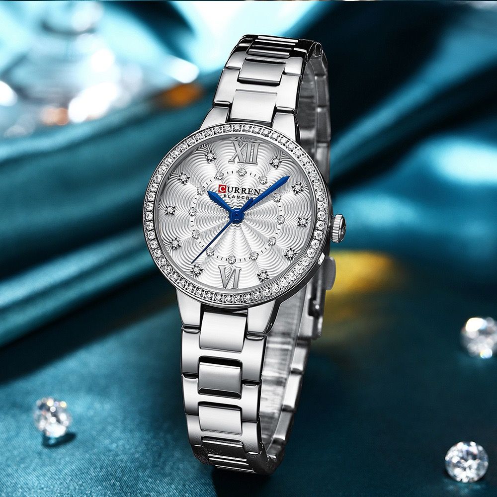 CURREN 9085 Simple Women's Quartz Watch Waterproof Stainless Steel Strap Women's Business Gentle Style Watch for Friends Gift
