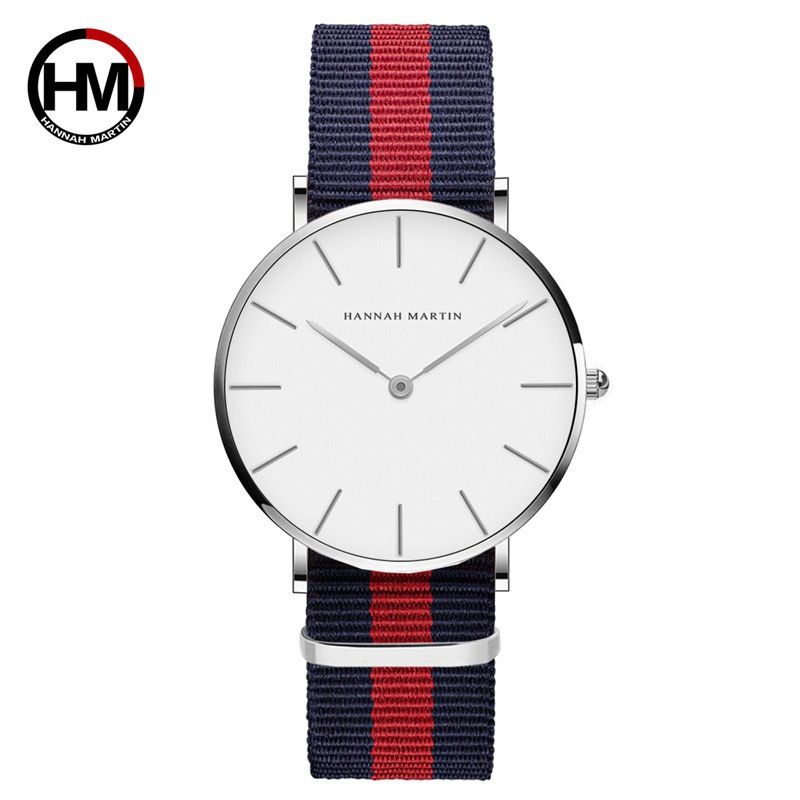 New Hannah Martin CB01 Men's Women's Wristwatch Rose Gold Case Waterproof Alloy Buckle Leather Strap Glass Pointer