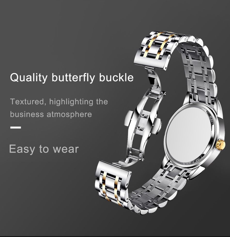 LIGE BW8836 41mm Dial Watch for Men Date Week Luxury Diamond Quartz Luminous Stainless Steel Waterproof WristWatch Gift for Male