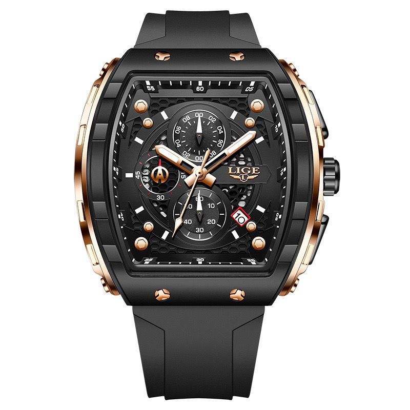 Lige Lg89148 Special Men'S Sports Quartz Watch Multifunctional Luminous Waterproof Calendar Six-Pin Business Quartz Watch