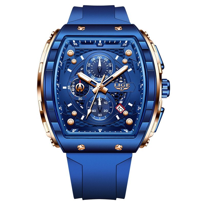 Lige Lg89148 Special Men'S Sports Quartz Watch Multifunctional Luminous Waterproof Calendar Six-Pin Business Quartz Watch