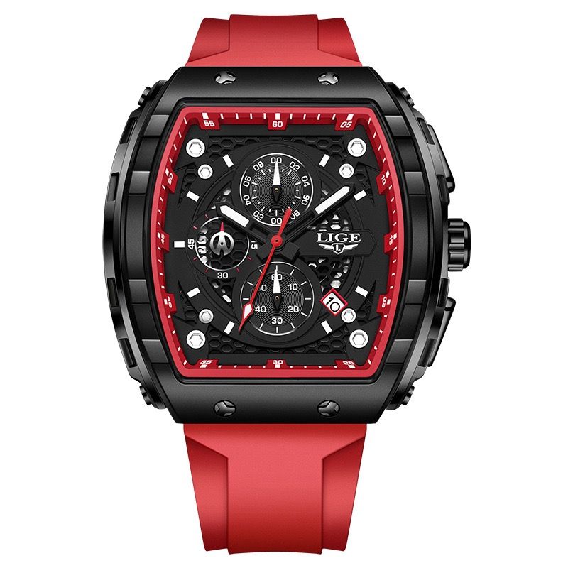 Lige Lg89148 Special Men'S Sports Quartz Watch Multifunctional Luminous Waterproof Calendar Six-Pin Business Quartz Watch