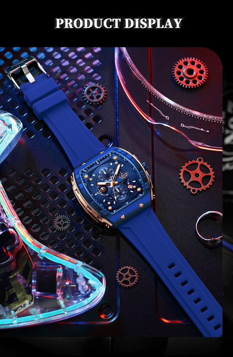 Lige Lg89148 Special Men'S Sports Quartz Watch Multifunctional Luminous Waterproof Calendar Six-Pin Business Quartz Watch