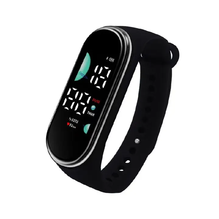 2026 New Student Electronic Watch Candy Colored LED Hand Ring Touch Waterproof Children's Personalized Oval Watch