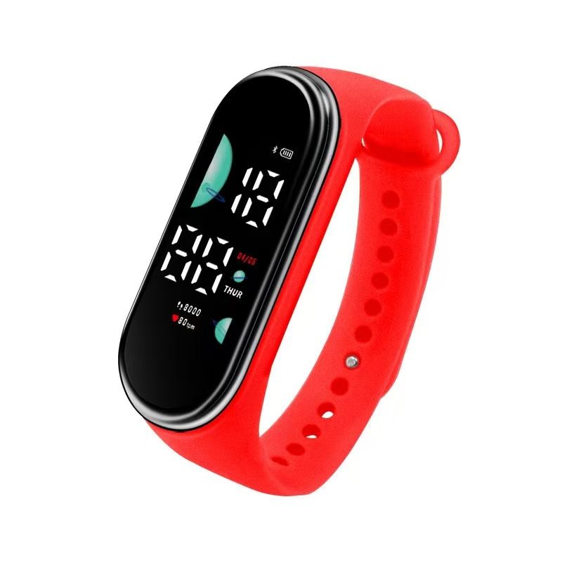 2026 New Student Electronic Watch Candy Colored LED Hand Ring Touch Waterproof Children's Personalized Oval Watch