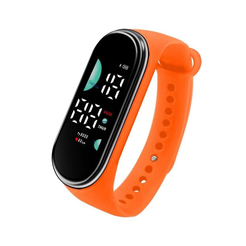 2026 New Student Electronic Watch Candy Colored LED Hand Ring Touch Waterproof Children's Personalized Oval Watch