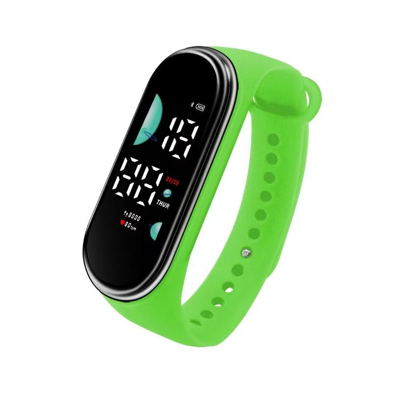 2026 New Student Electronic Watch Candy Colored LED Hand Ring Touch Waterproof Children's Personalized Oval Watch