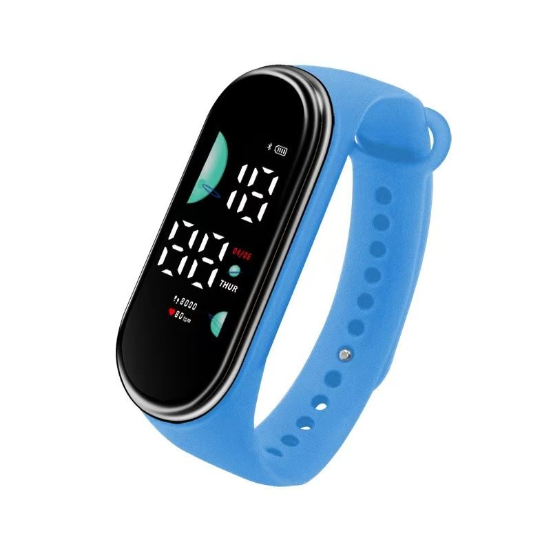 2026 New Student Electronic Watch Candy Colored LED Hand Ring Touch Waterproof Children's Personalized Oval Watch
