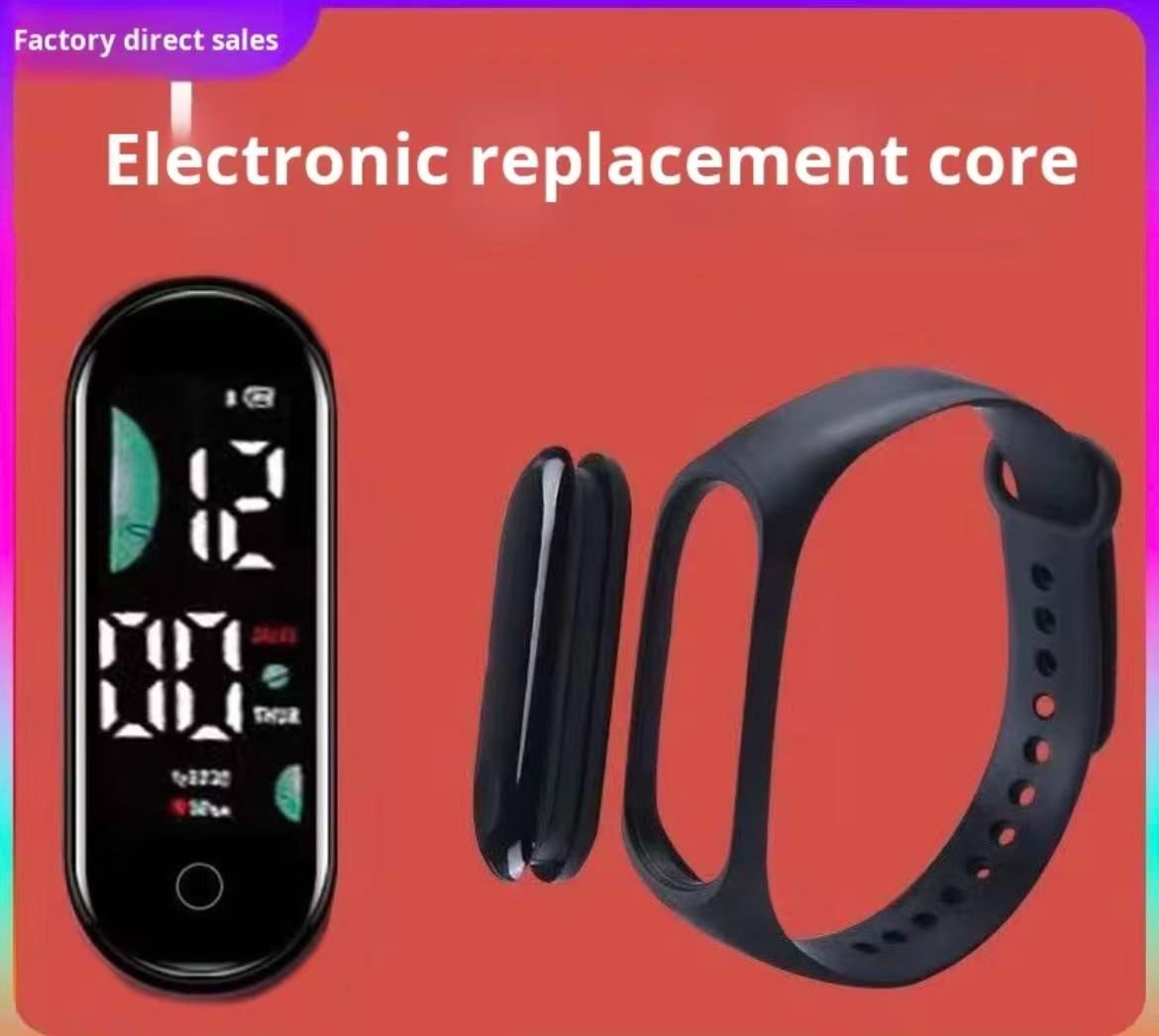 2026 New Student Electronic Watch Candy Colored LED Hand Ring Touch Waterproof Children's Personalized Oval Watch