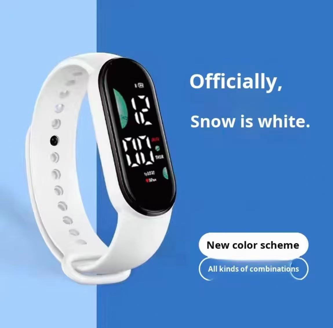 2026 New Student Electronic Watch Candy Colored LED Hand Ring Touch Waterproof Children's Personalized Oval Watch