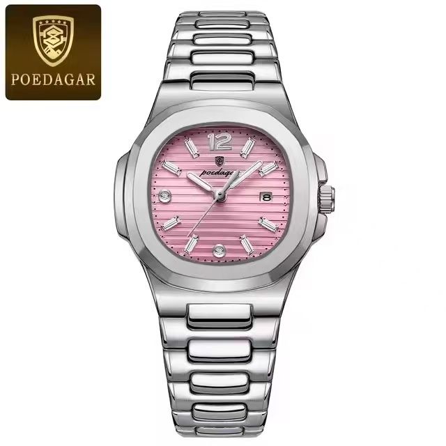 POEDAGAR 708 Watch Sports Quartz Ladies Watch for Women Ladies Quartz Watch Luminous Waterproof Stainless Steel Customization
