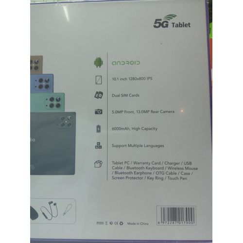 Modio 6000mAH RAM 8GB/ ROM 512GB 10inch Android 11 Dual SIM CARD SLOT 5G TABLET PC Front 5PM Rear 13PM