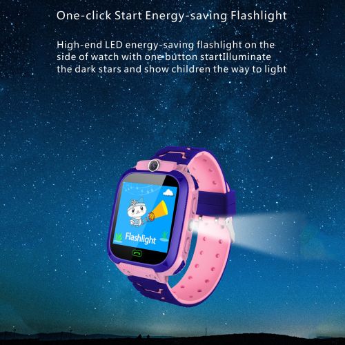 Kids Intelligent Phone Watch With SIM Card Slot 1.44 Inch Touching Screen Children Smartwatch With GPS Tracking Function Voice Chat Photograph Compatible For Android And IOS Phone Blue