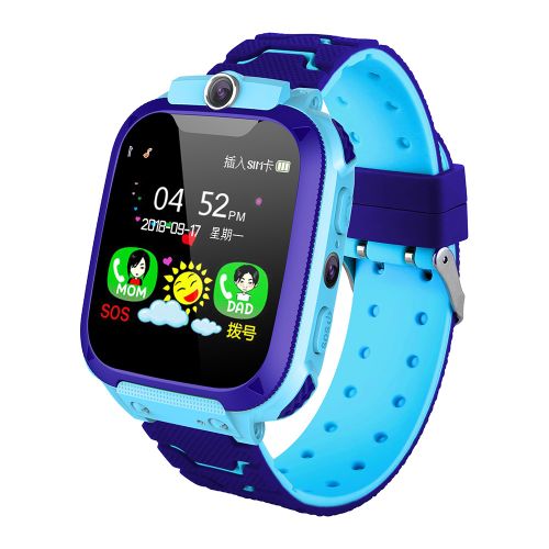Kids Intelligent Phone Watch With SIM Card Slot 1.44 Inch Touching Screen Children Smartwatch With GPS Tracking Function Voice Chat Photograph Compatible For Android And IOS Phone Blue