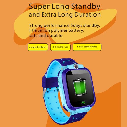 Kids Intelligent Phone Watch With SIM Card Slot 1.44 Inch Touching Screen Children Smartwatch With GPS Tracking Function Voice Chat Photograph Compatible For Android And IOS Phone Blue