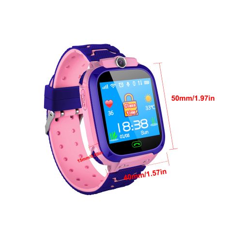 Kids Intelligent Phone Watch With SIM Card Slot 1.44 Inch Touching Screen Children Smartwatch With GPS Tracking Function Voice Chat Photograph Compatible For Android And IOS Phone Blue